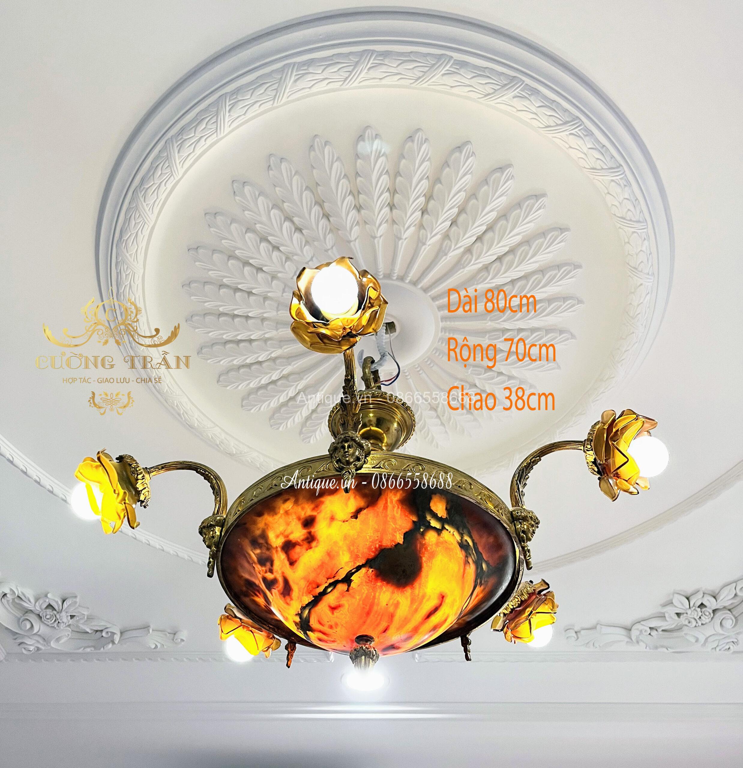 Đèn chùm chao đá Đèn chùm chao đá