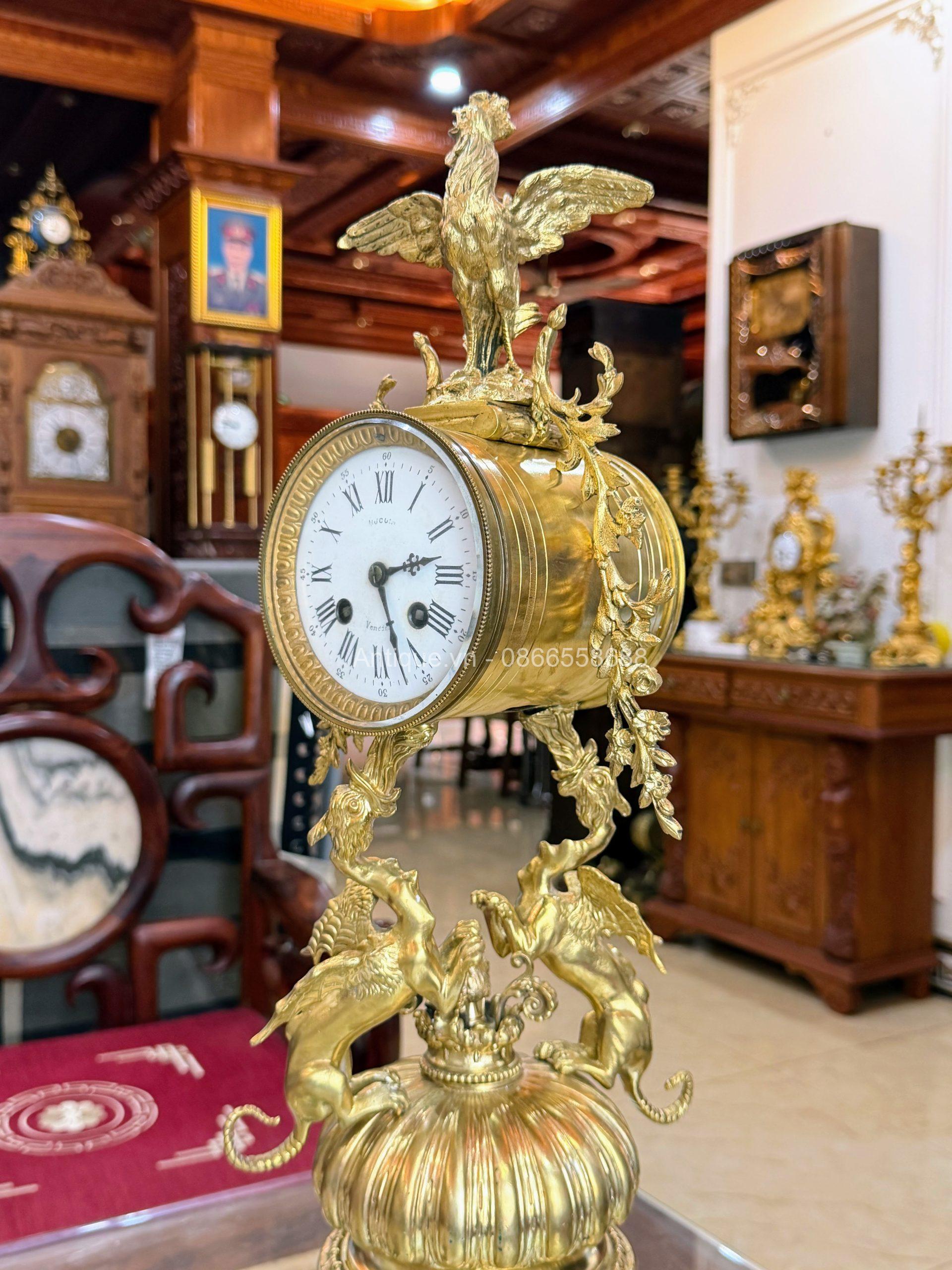 Đồng hồ để bàn Pháp cổ - Ảnh 4