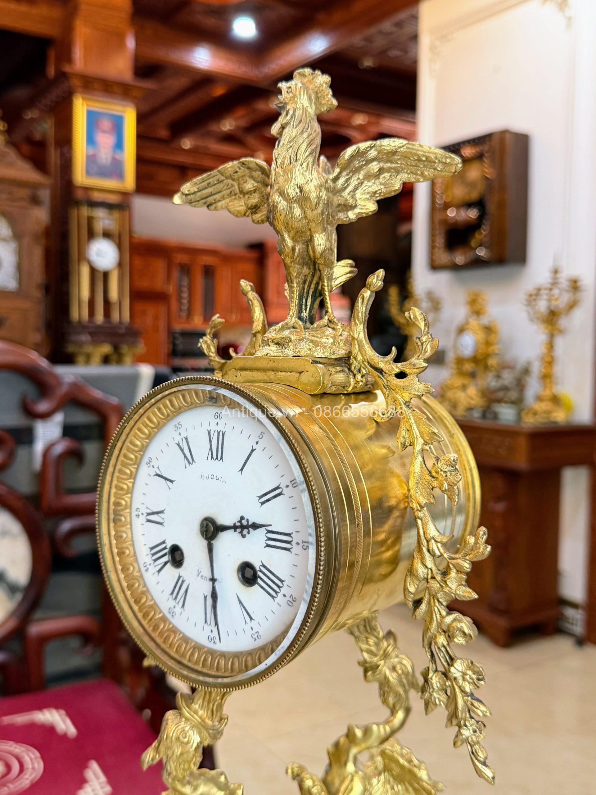 Đồng hồ để bàn Pháp cổ - Ảnh 5